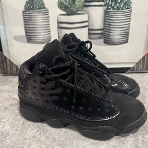 Nike Kids Black Sneakers with Glossy Finish